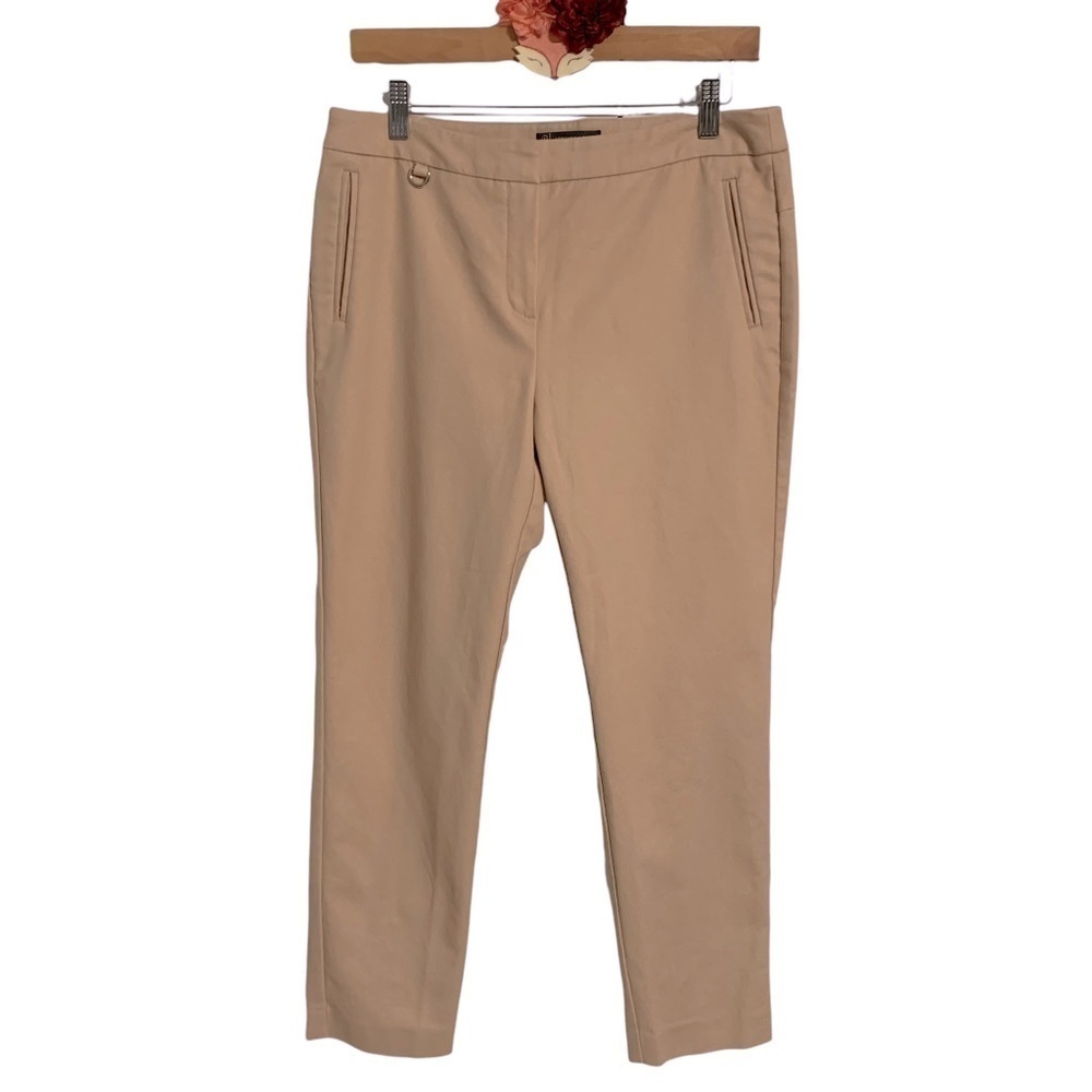 Adrianna Papell pants Kate BLUSH mid rise bistretch skinny size 8